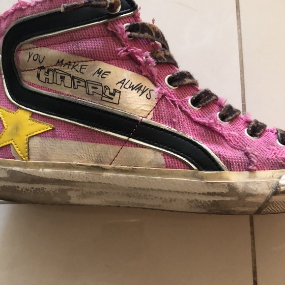 Golden Goose side woman’s size 38 mid top. “You always make me happy” - Picture 2 of 12